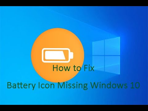 How To Fix Battery Icon Not Showing In Taskbar Windows 10 # ...