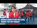 Meski Diguyur Hujan, GMNI Mamuju Demo Tolak Kenaikan Harga BBM di Simpang Lima