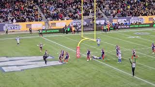 Cody Fajardo Throws The Championship Winning TD To Tyson Philpot- 110th Grey Cup In Hamilton, ON