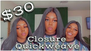 How To Do A Closure Quickweave | Ft. Organique Mastermix