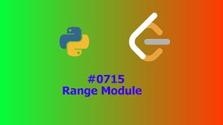 No Sound Leetcode 715: Range Module