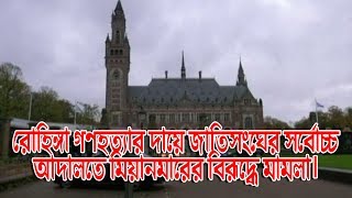 রোহিঙ্গা গণহত্যার দায়ে জাতিসংঘের সর্বোচ্চ আদালতে মিয়ানমারের বিরূদ্ধে মামলা।