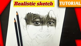 How to draw Hyper realistic sketch | Charcoal work for beginners