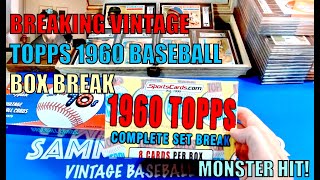 Opening 1960 Topps Baseball Cards Box Break! Huge Hit!