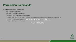 Linux Fundamentals 5.2: Permissions commands