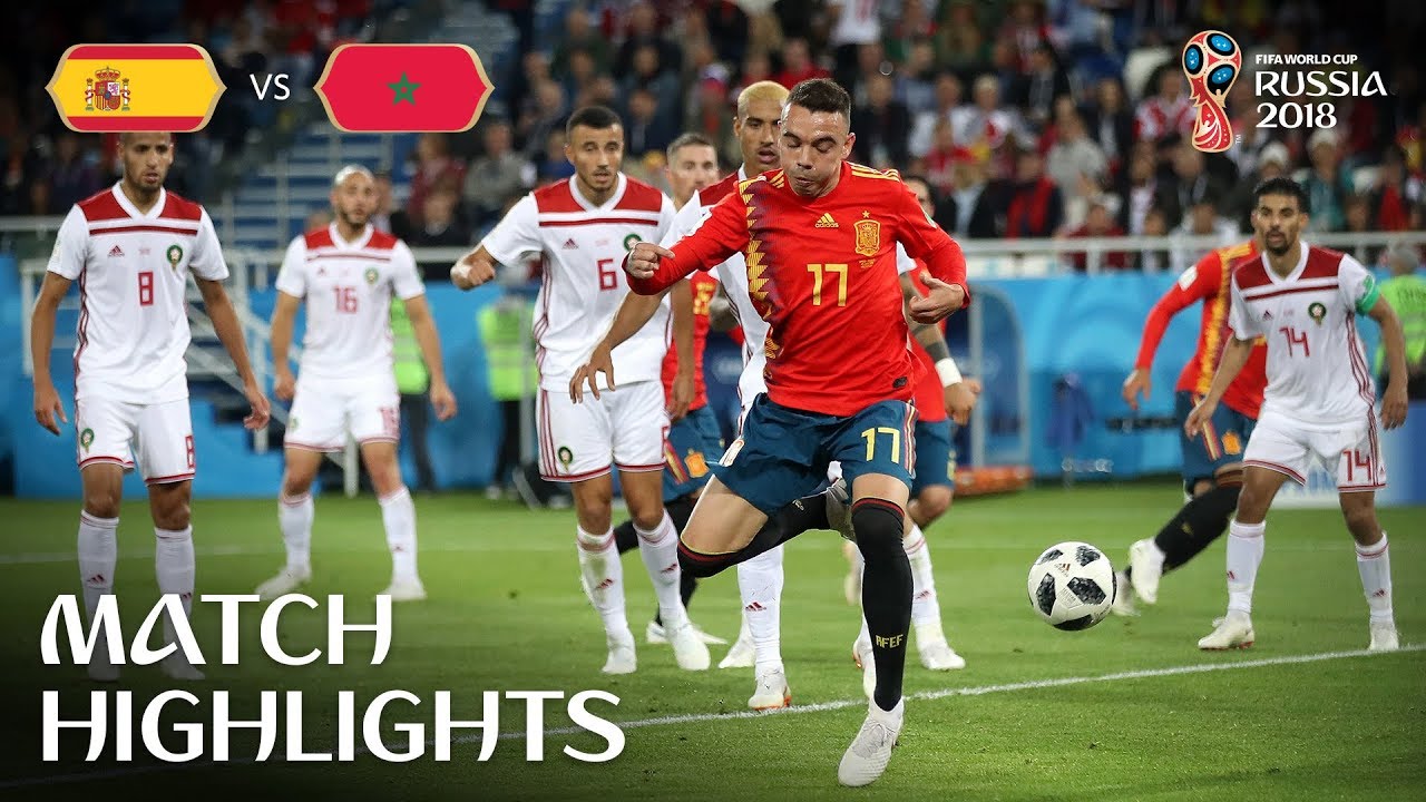 Spain V Morocco | 2018 FIFA World Cup | Match Highlights - YouTube