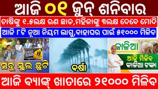 today's morning news odisha/1 June 2024/heavy to heavy rain/odisha news today/odisha samachar