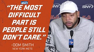 An emotional Dom Smith speaks after deciding to kneel for the National Anthem  | New York Mets | SNY