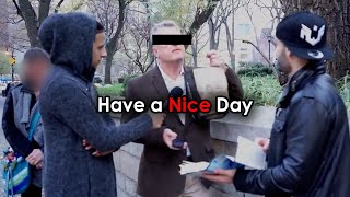 Reading the Bible disguised as the Quran to New Yorkers