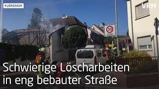 Großbrand in Flörsheim: 80 Rettungskräfte im Einsatz