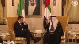 Renzi in visita negli Emirati Arabi Uniti