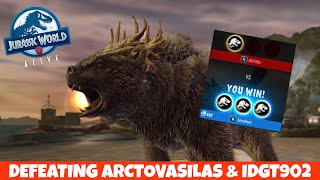 Defeating Arctovasilas and IDGT902 on Nublar Shores (Jurassic World Alive 2.12)