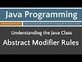 Learn Java Programming - Abstract Modifier Rules Tutorial
