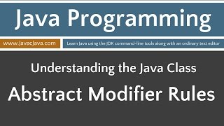 Learn Java Programming - Abstract Modifier Rules Tutorial