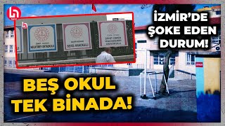 İzmir Konak'ta skandal! Tek binada beş okul: Ne temizlik ne güvenlik var!