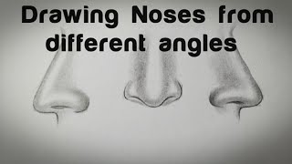 How to draw nose/noses from different angles Nose drawing easy step by step tutorial for beginners