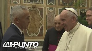 Video del encuentro de Jorge Ramos con el Papa Francisco en el Vaticano