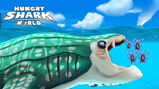 NEW GIANT WHALE SHARK VS SQUID BOSS - HUNGRY SHARK WORLD - HUNGRY SHARK