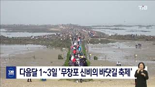 다음달 1~3일 '무창포 신비의 바닷길 축제'｜ TJB 대전·세종·충남뉴스