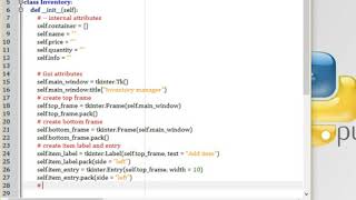 Inventory manager, with python Part 1