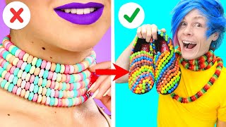 TRYING Ways to Sneak Snacks into a FASHION SHOW! Funny Situations & Clever DIY Ideas by Crafty Panda