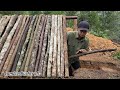 building a survival underground shelter using wood and mud – off grid living.