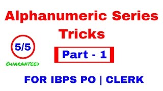 Alphanumeric Series Reasoning Tricks For Bank PO | CLERK  [In Hindi] Part - 1