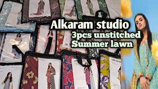 Alkaram studio 3pcs unstitched Summer lawn|| Collection available #fashion #stylish on a budget