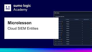 Microlesson: Cloud SIEM Entities