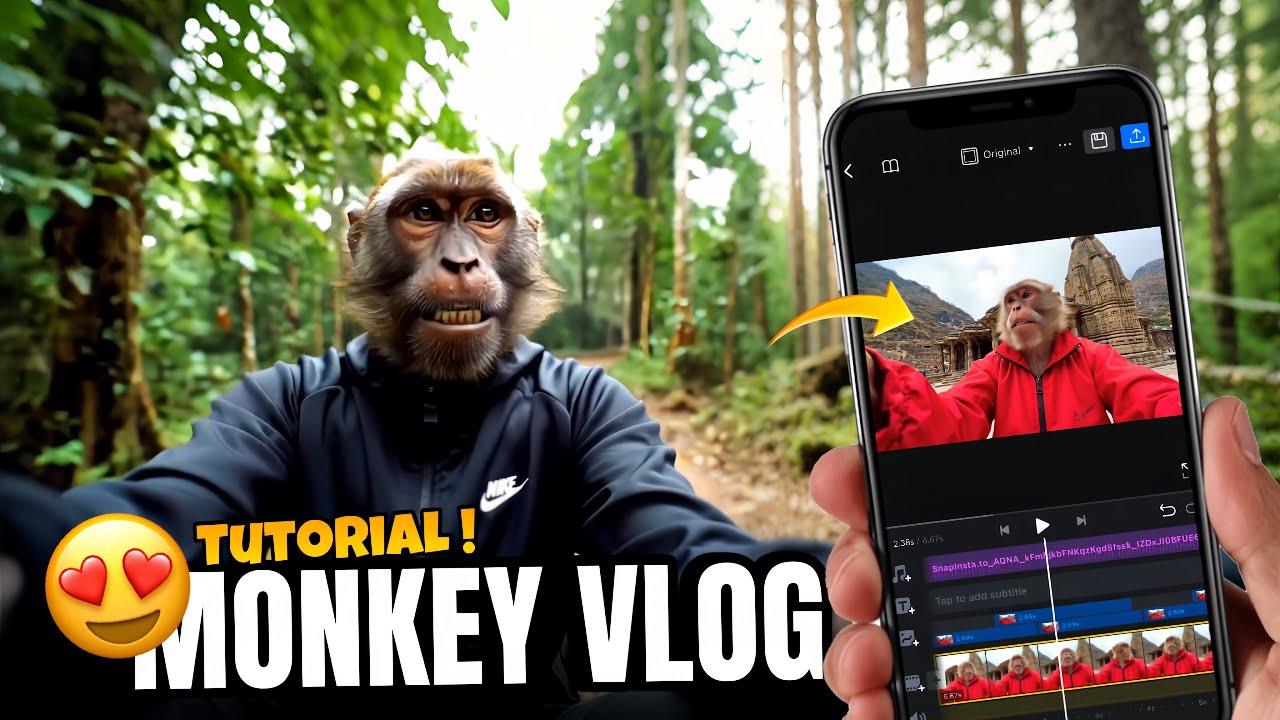 Instagram Trending Monkey Vlog Kaise Banaye How To Create Monkey Vlog