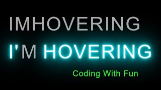CSS Glowing Text Hover Effects | Quick HTML CSS Tutorial For Beginner | Coding With Fun