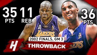 Kobe Bryant & Shaquille O'Neal EPIC Game 3 Full Highlights vs Nets 2002 Finals - 71 Pts Combined!