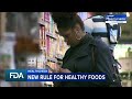 fda updates the definition of healthy foods