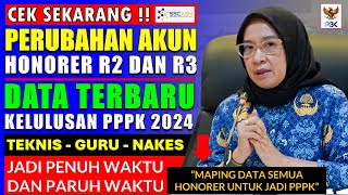 🔴BARU SAJA PERUBAHAN AKUN HONORER R2 R3 DAN DATA TERBARU BKN KELULUSAN PPPK 2024 TAHAP 1