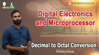 Decimal to Octal Conversion | Digital Electronics and Microprocessor | Malayalam