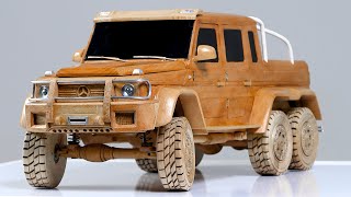 How to Make - Mercedes-Benz G63 AMG 6x6 Out of Wood - Awesome Woodcraft