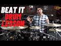 How to play 'Beat It' on Drums - Michael Jackson - Drum Lesson