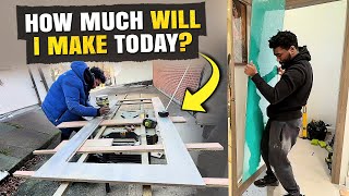 Making a glass door Day in the life of a self employed carpenter