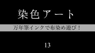 染色アート13〜万年筆インクで布染め遊び！〜