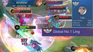 My Global 1 Ling vs best jungler/ MLBB