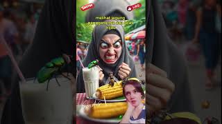 ibu kesal jagung nya ada lalat#shortvideo #ai #jagung#ibu #youtubeshorts #lalat #mukbang