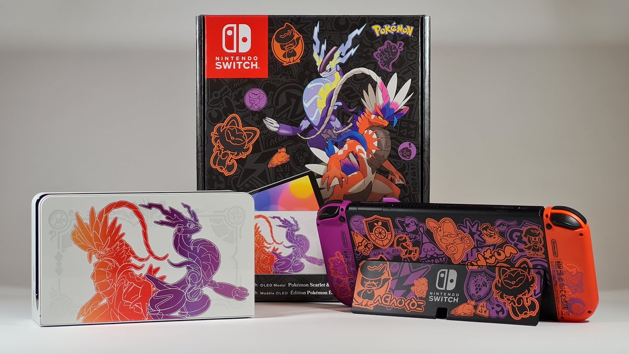 Nintendo Switch OLED Pokemon Scarlet & Violet Edition Unboxing - YouTube