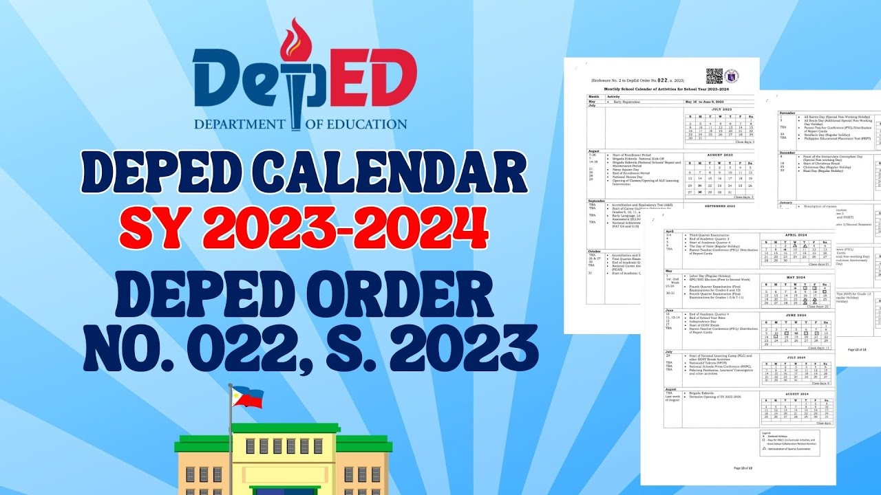 DEPED CALENDAR SY 2023-2024 - YouTube