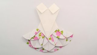 Origami dress /พับชุดกระโปรง