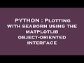 PYTHON : Plotting with seaborn using the matplotlib object-oriented interface