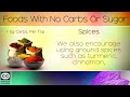 foods with no carbs and no sugars updated