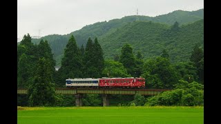 只見線キハ40 6月最後の日曜日@2020.6.28[4K]