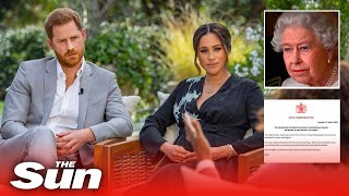 The Queen finally responds to Meghan Markle and Prince Harry's race claims in Oprah interview