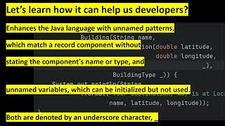 Java 21 - JEP 443: Unnamed Patterns and Variables