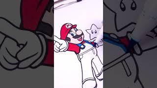 🎨 Watch SUPER MARIO Coloring Page come to Life! 😍🖍️ #Shorts #coloring #coloringpages #supermario